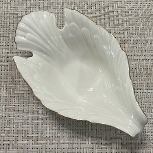 Lenox Dove Bird Candy Nut Sauce Dish Bowl 24K Gold Trim approx 8” x 4-3/4”